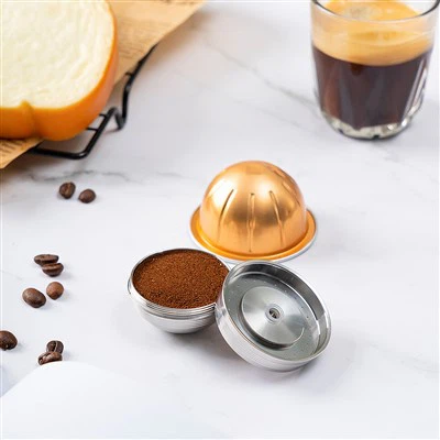 Vertuo Dur Di-staen, Hidlo Coffi Ail-lenwi Nesaf 80150230ml Capsiwlau Coffi